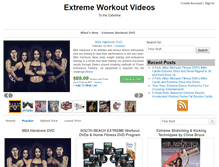 Tablet Screenshot of extremeworkoutvideos.com